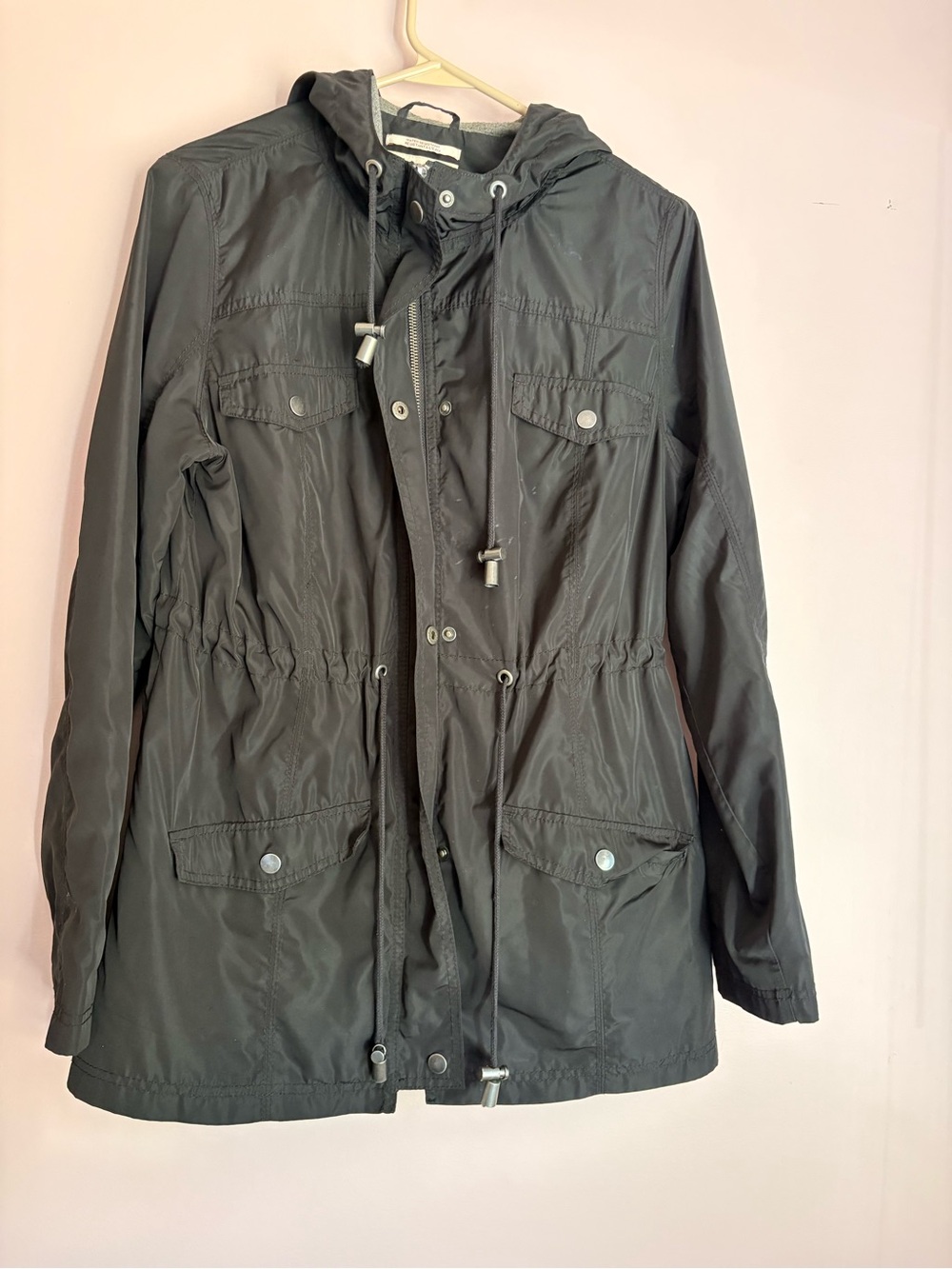 Merona Dark Gray Hooded Utility Jacket